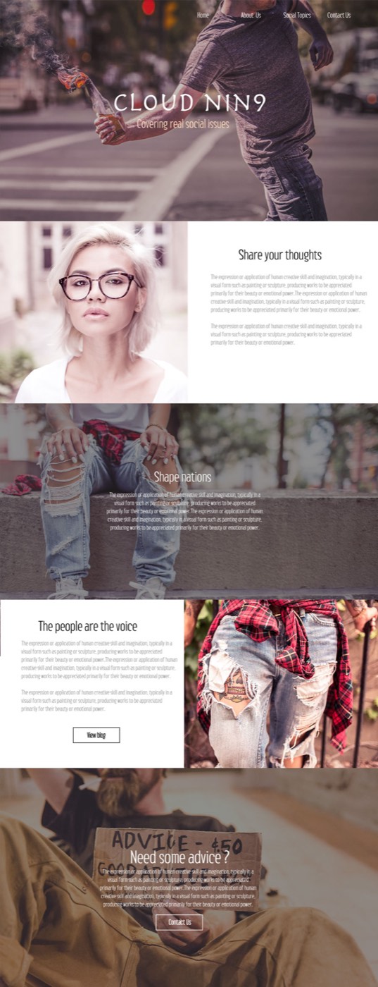 Site web Cloud nin9
